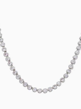 CZ Bezel Tennis Necklace